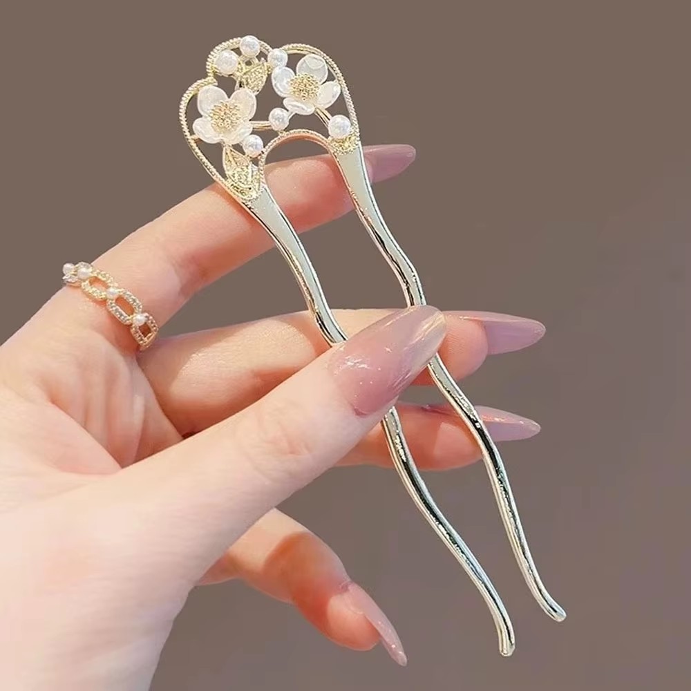 Pearl Hair Pin - U Shaped Hair Stick Light Luxury