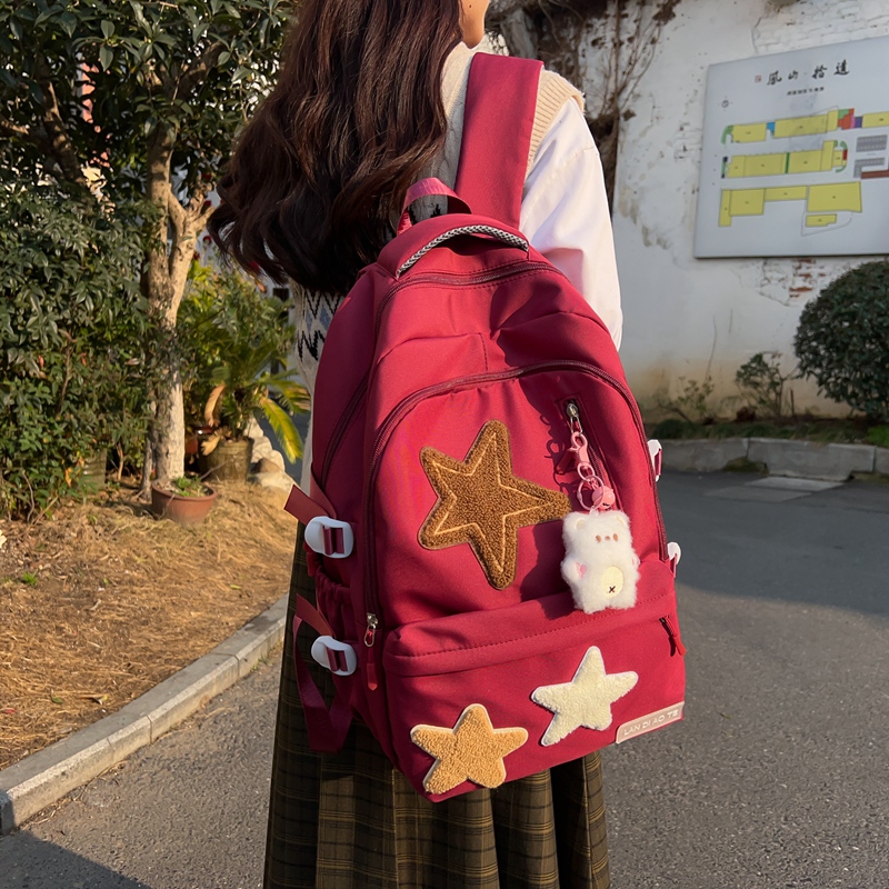 Women Accessories Aesthetic - Kawaii Solid Color Cute Aesthetic Rucksack