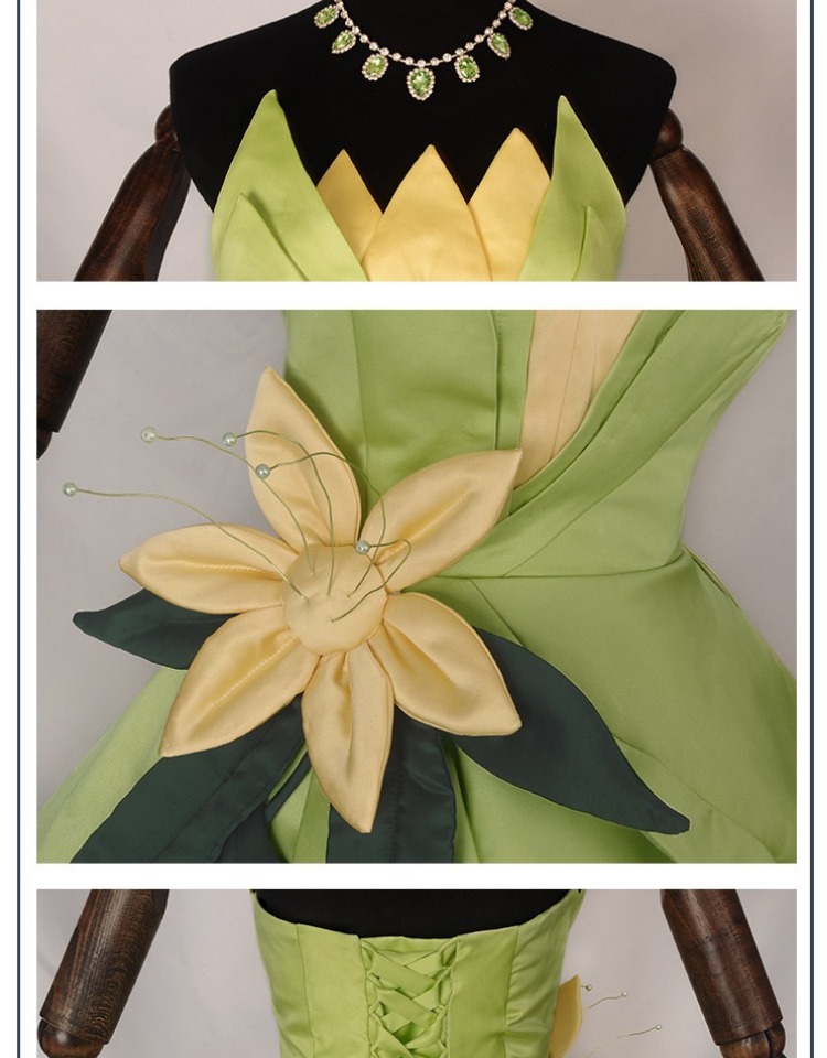 Princess Tiana Dress Cosplay C - огляд і ціна Women Accessories Aesthetic
