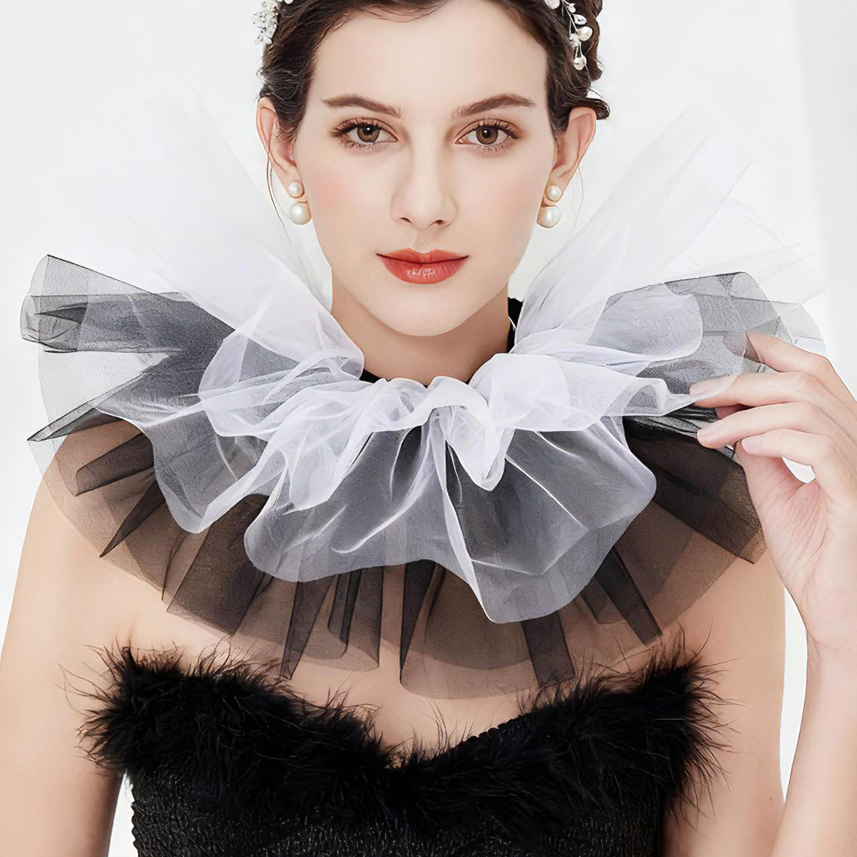 Fashion Tulle Ruffle Collar Fo - огляд і ціна Women'S Accessories Clothing