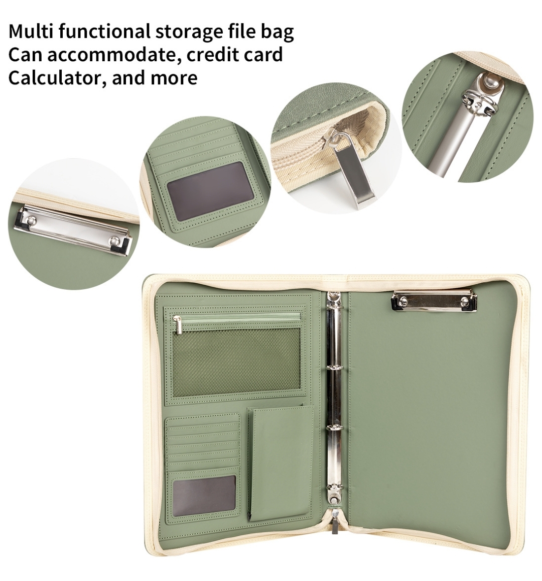 New A4 Zippered Padfolio Folde - огляд і ціна Women Accessories Online