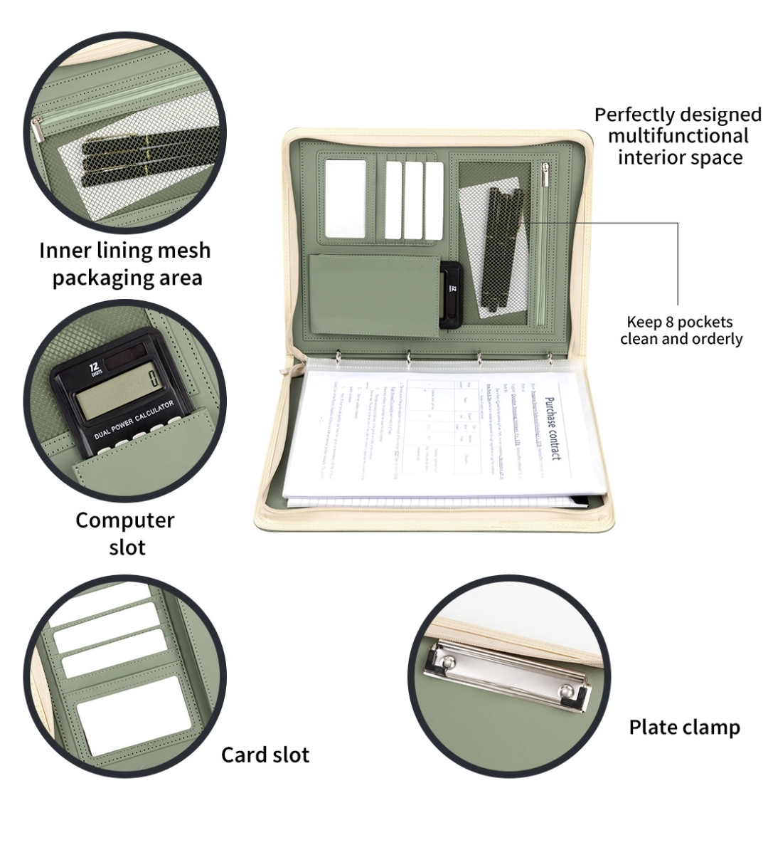New A4 Zippered Padfolio Folde - огляд і ціна Women Accessories Online