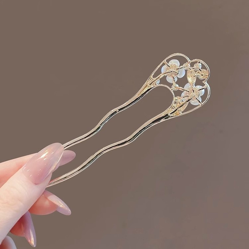 U Shaped Hair Stick Light Luxu - огляд і ціна Pearl Hair Pin