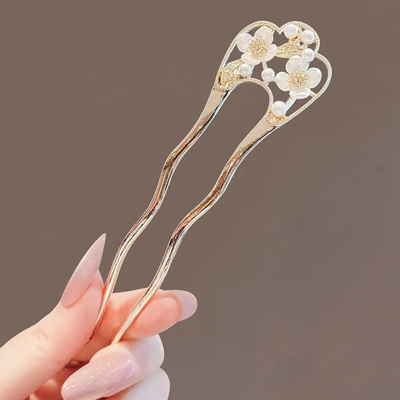 U Shaped Hair Stick Light Luxu - огляд і ціна Pearl Hair Pin