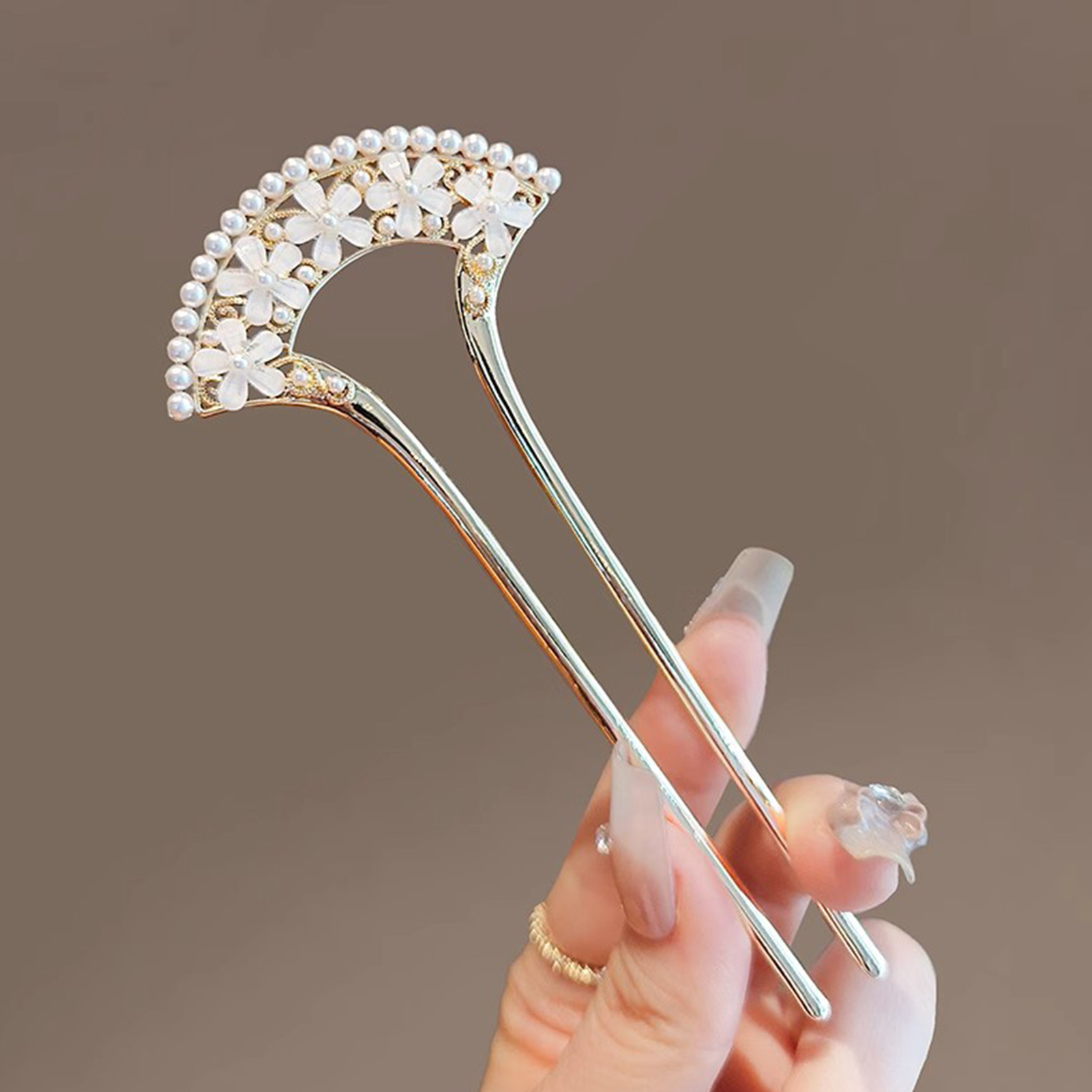 U Shaped Hair Stick Light Luxu - огляд і ціна Pearl Hair Pin
