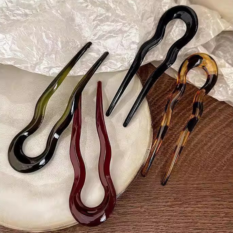 Elegant Acrylic U-shaped Hairp - огляд і ціна Women Accessories Aesthetic