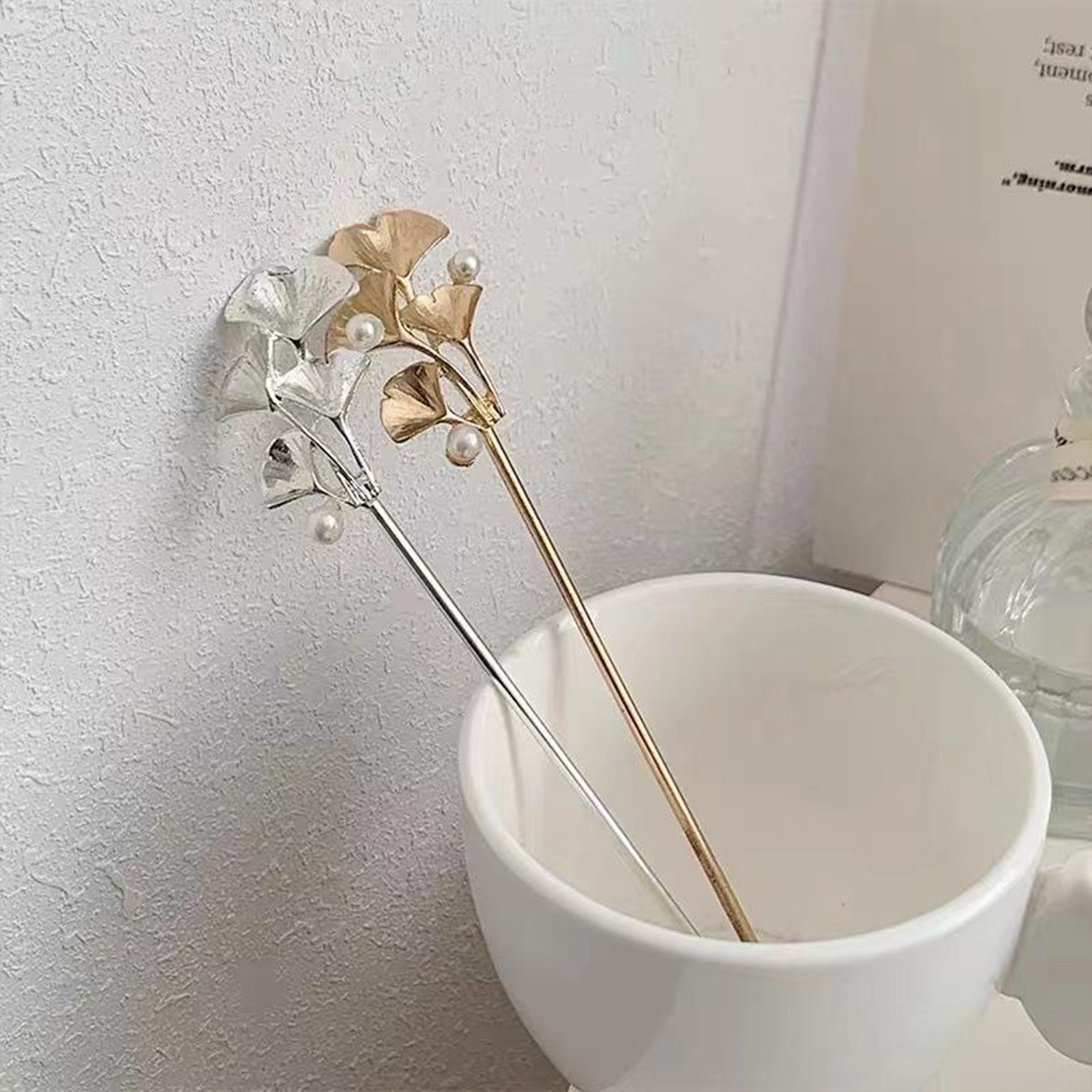 Ginkgo Leaf Hair Stick For Wom - огляд і ціна Pearl Hair Pin